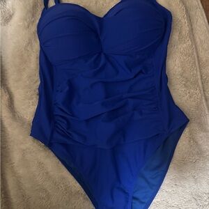 Elegant Blue Women's One Piece Swimsuit